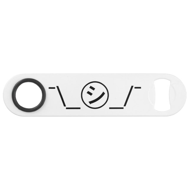 Shi Kana Shrug Emoticon ¯\_㋛_/¯ Japanese Kaomoji (Front (Horizontal))