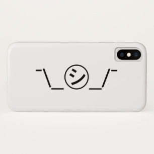 Shi Kana Shrug Emoticon ¯\_㋛_/¯ Japanese Kaomoji iPhone X Case