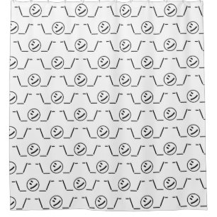 Shi Kana Shrug Emoticon ¯\_㋛_/¯ Japanese Kaomoji Shower Curtain