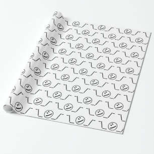 Shi Kana Shrug Emoticon ¯\_㋛_/¯ Japanese Kaomoji Wrapping Paper