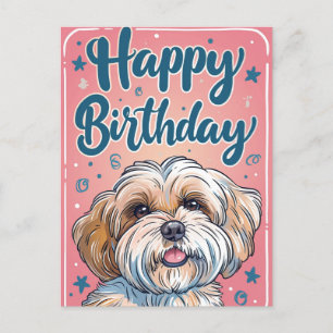 Shi Tzu Birthday Postcard
