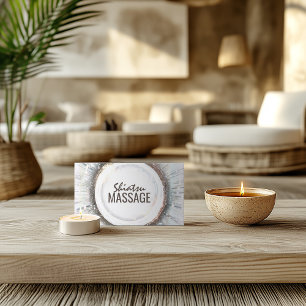 Shiatsu Massage Japanese Style Shimmering Circle Business Card