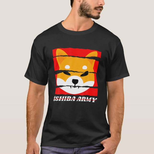 $SHIB ARMY To The Moon Shiba Inu Coin Cryptocurren T-Shirt (Front)