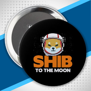Shib Token Shiba Inu Crypto Meme Coin Moon Dog 10 Cm Round Badge