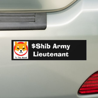 SHIBA ARMY: Lieutenant Bumper Sticker