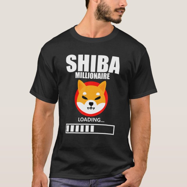 Shiba Coin Cryptocurrency Shiba Crypto Millionaire T-Shirt (Front)