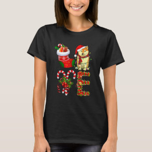 Shiba Dog Christmas Light  Dog Animal T-Shirt