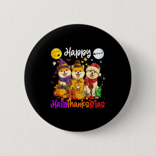 Shiba Dog Christmas Thanksgiving Happy Halloween 6 Cm Round Badge