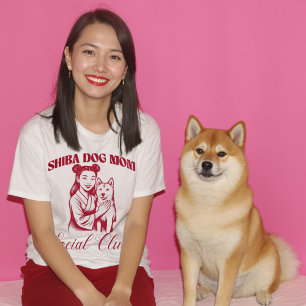 Shiba Dog Mum Social Club Dog Lover Woman Gift T-Shirt