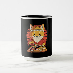 Shiba Dog With Sushi Yummy Food Gift Mug