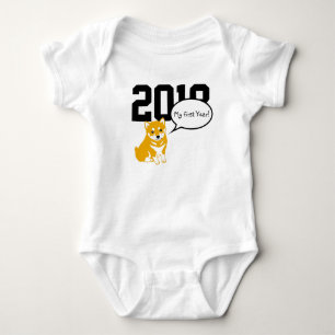 Shiba Dog Year custom year W Baby Bodysuit