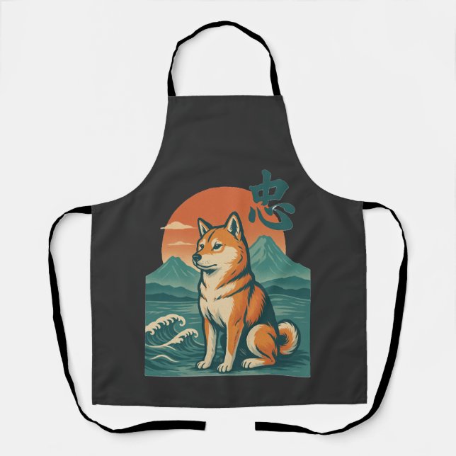 Shiba Dreams at Dusk Apron (Front)