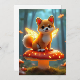 Shiba fairy adventure holiday card