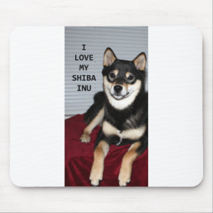 shiba full black and tan love w pic mouse mat