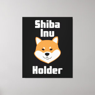 Shiba Ina Holder Crypto Canvas Wall Art