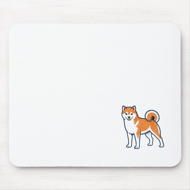 Shiba Inu ー Standing Mouse Mat (Front)