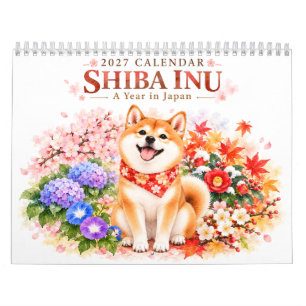 Shiba Inu 2027 Calendar A Year in Japan
