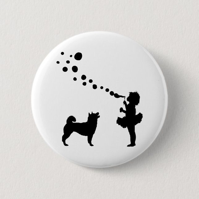Shiba Inu 6 Cm Round Badge (Front)