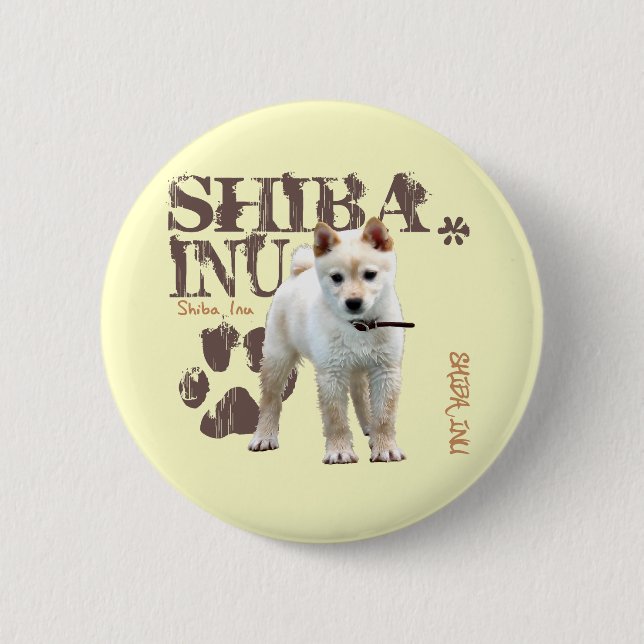 Shiba Inu 6 Cm Round Badge (Front)