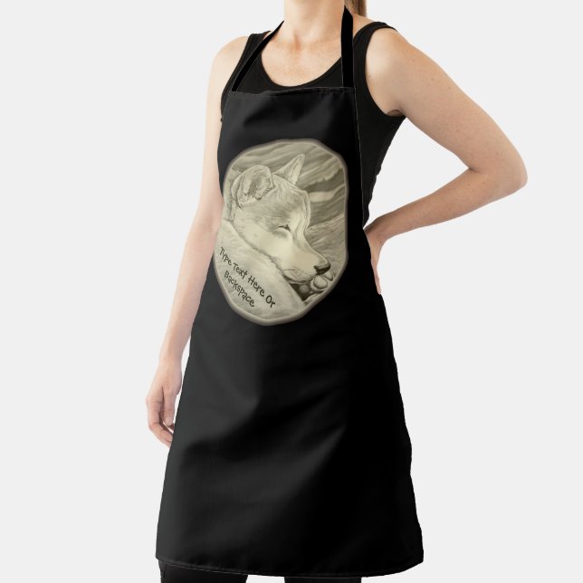 Shiba Inu Aprons Personalised Shiba Inu Art Gifts (Insitu)
