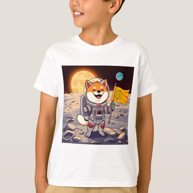 Shiba Inu Astronaut Bitcoin T-Shirt  (Front)