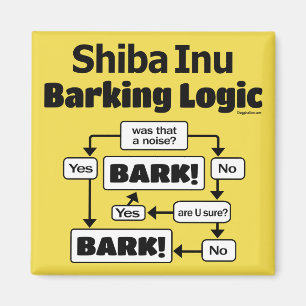 Shiba Inu Barking Logic Magnet
