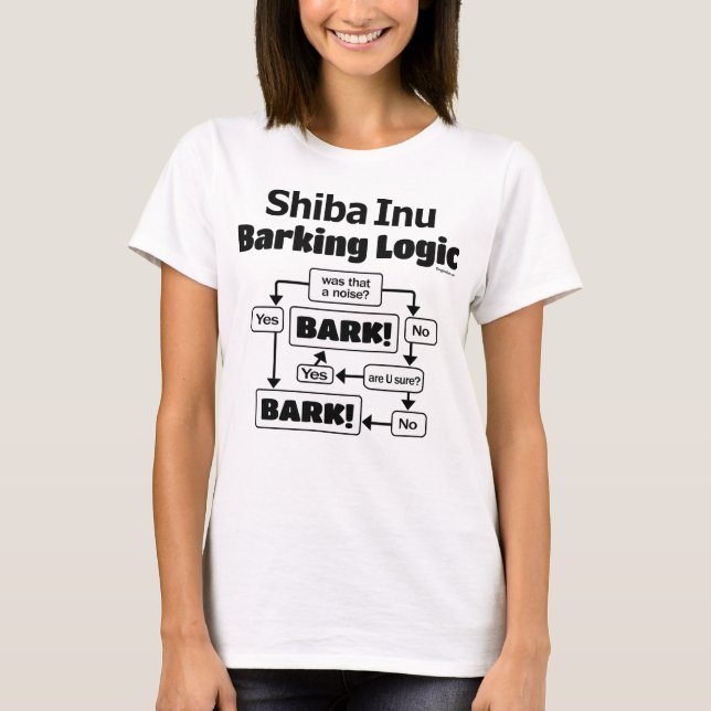 Shiba Inu Barking Logic T-Shirt (Front)