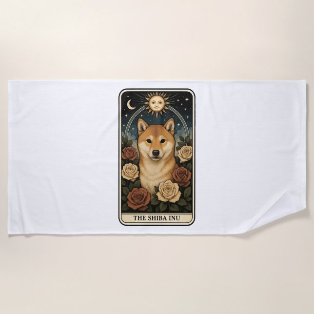 Shiba Inu Beach Towel (Front)