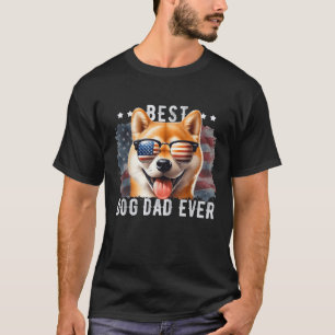 Shiba Inu Best Dog Dad Ever Father s Day American T-Shirt