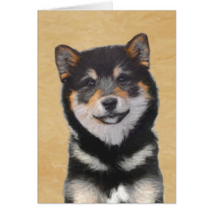 Shiba Inu (Black and Tan) Painting - Dog Art