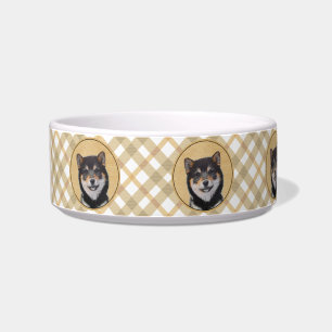 Shiba Inu (Black and Tan) Painting - Dog Art Bowl