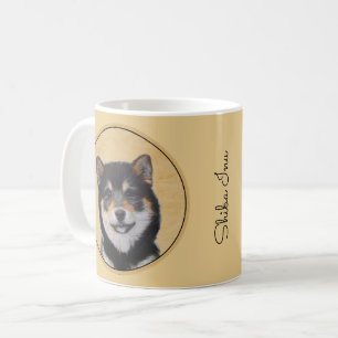 Shiba Inu (Black and Tan) Painting - Dog Art Coffee Mug