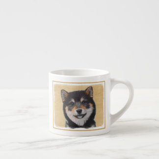 Shiba Inu (Black and Tan) Painting - Dog Art Espresso Cup