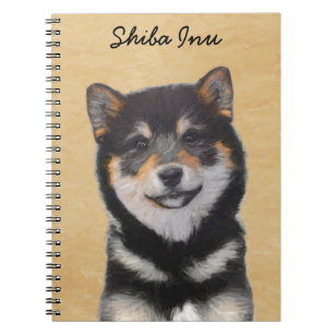 Shiba Inu (Black and Tan) Painting - Dog Art Notebook