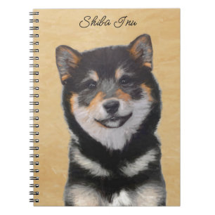 Shiba Inu (Black and Tan) Painting - Dog Art Notebook