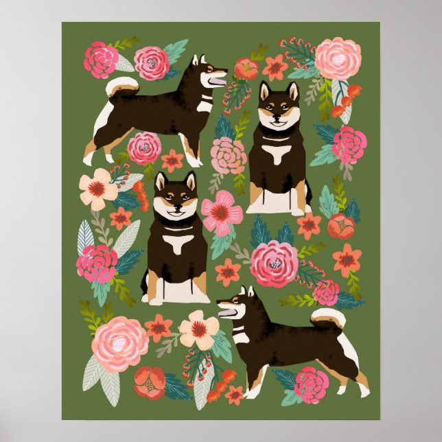 Shiba Inu - Black and Tan - Wall Art (Front)