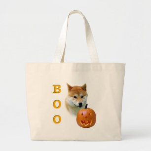 Shiba Inu Boo Large Tote Bag