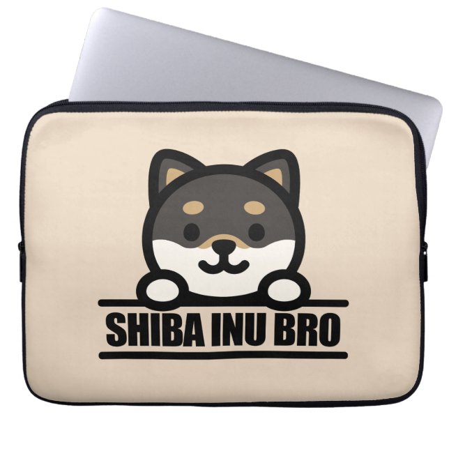 SHIBA INU BRO  - Cool Shiba Inu Brother Design Laptop Sleeve (Front)