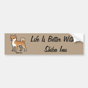 shiba inu bumper sticker
