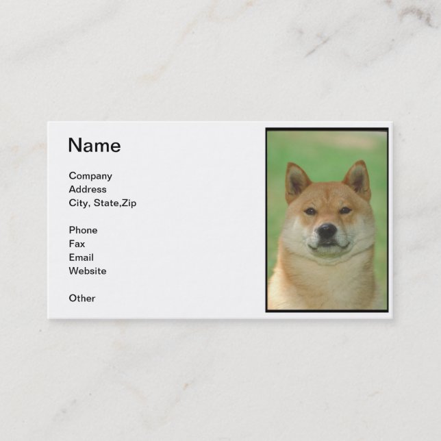 Shiba Inu Business Card (Front)