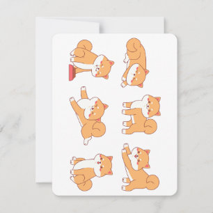shiba inu cartoons invitation