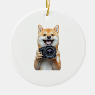 Shiba Inu Ceramic Tree Decoration