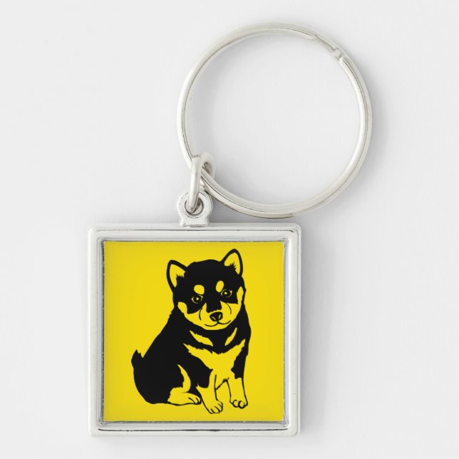 Shiba Inu Chinese Dog Year 2018 Square Keychain (Front)