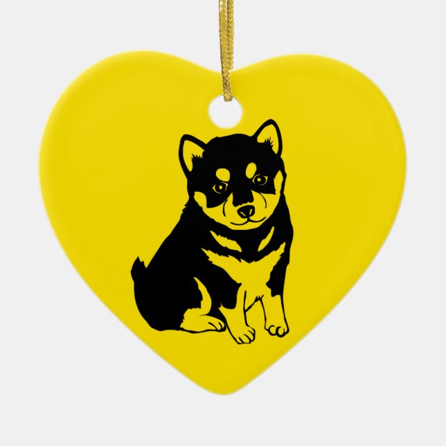 Shiba Inu Chinese Dog Year 2018 Text Back Ornament (Front)