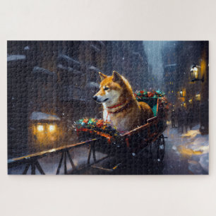 Shiba Inu Christmas Festive Season  Jigsaw Puzzle