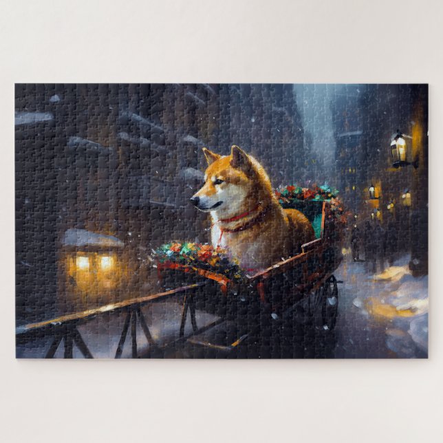 Shiba Inu Christmas Festive Season  Jigsaw Puzzle (Horizontal)