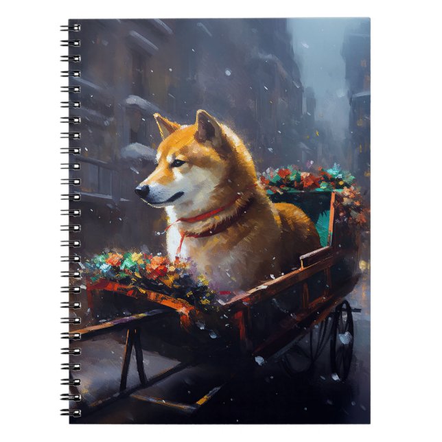 Shiba Inu Christmas Festive Season  Notebook (Front)