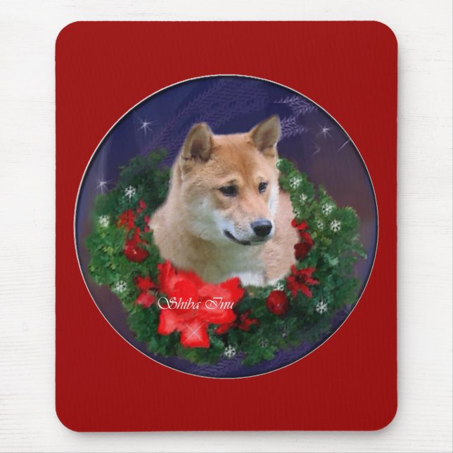 Shiba Inu Christmas Gifts Mouse Mat (Front)