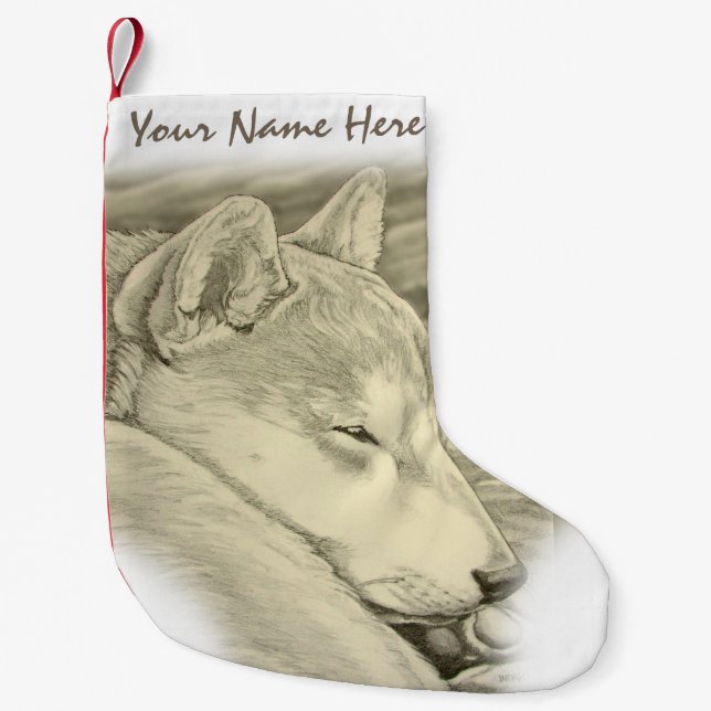 Shiba Inu Christmas Stocking Custom Dog Stocking (Front)