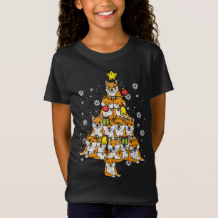 Shiba Inu Christmas Tree Xmas Akita Dog T-Shirt